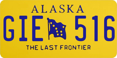 AK license plate GIE516