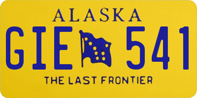 AK license plate GIE541