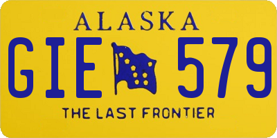 AK license plate GIE579