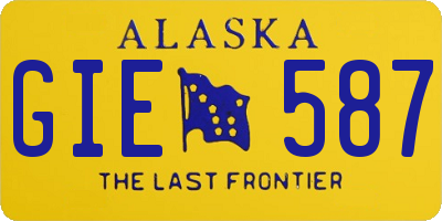 AK license plate GIE587