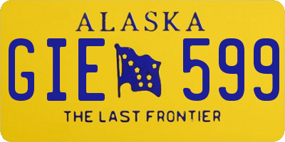 AK license plate GIE599