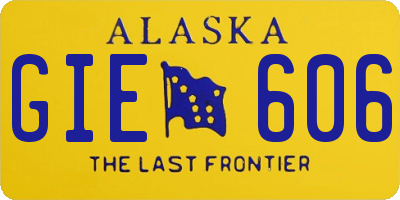 AK license plate GIE606