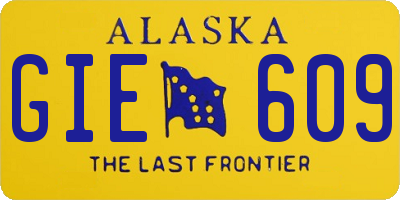 AK license plate GIE609
