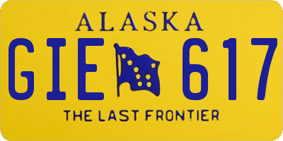 AK license plate GIE617