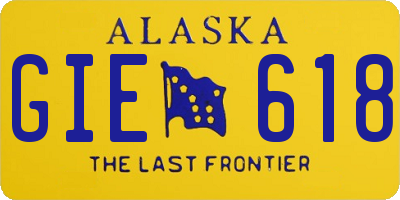 AK license plate GIE618