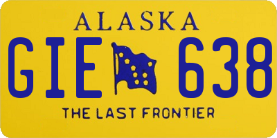 AK license plate GIE638