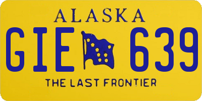 AK license plate GIE639