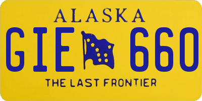 AK license plate GIE660