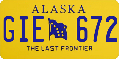 AK license plate GIE672