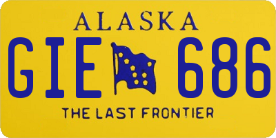 AK license plate GIE686