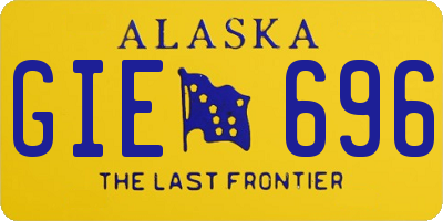 AK license plate GIE696