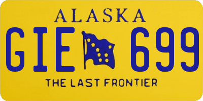 AK license plate GIE699