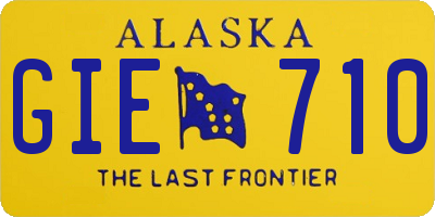 AK license plate GIE710