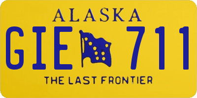 AK license plate GIE711