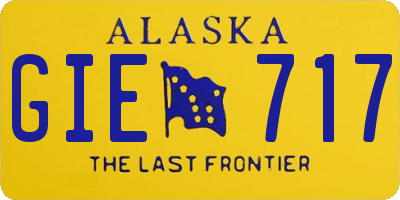 AK license plate GIE717