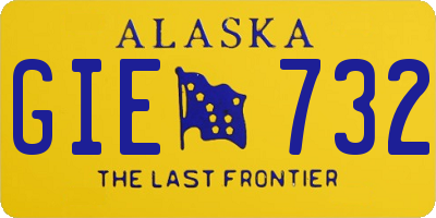 AK license plate GIE732