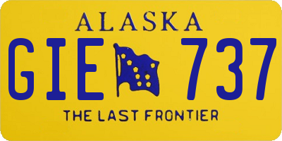 AK license plate GIE737