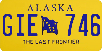 AK license plate GIE746