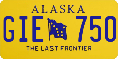 AK license plate GIE750