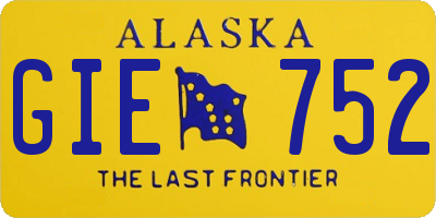 AK license plate GIE752
