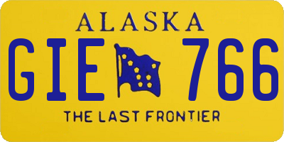 AK license plate GIE766