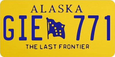 AK license plate GIE771