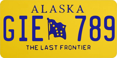 AK license plate GIE789