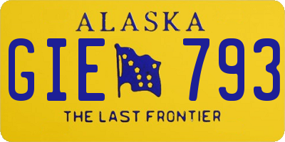 AK license plate GIE793