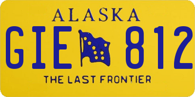 AK license plate GIE812