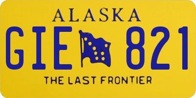 AK license plate GIE821