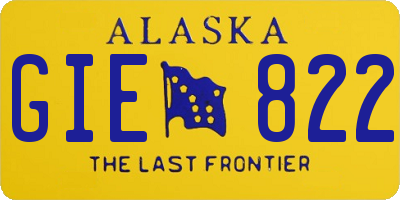 AK license plate GIE822