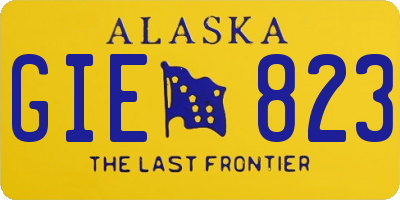 AK license plate GIE823