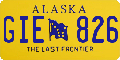 AK license plate GIE826