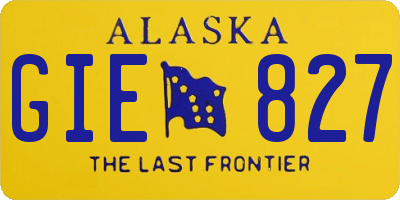 AK license plate GIE827