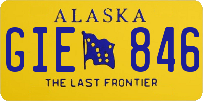 AK license plate GIE846