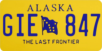 AK license plate GIE847