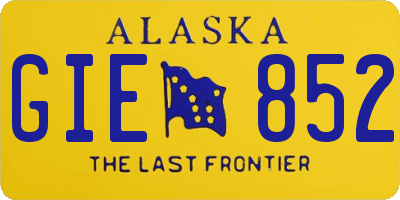 AK license plate GIE852