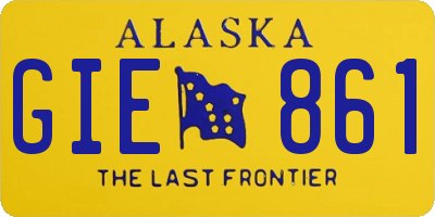 AK license plate GIE861