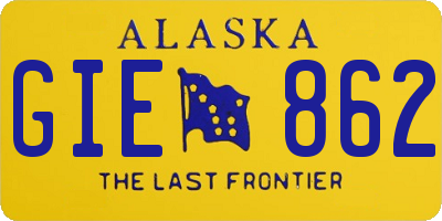 AK license plate GIE862
