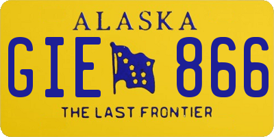 AK license plate GIE866