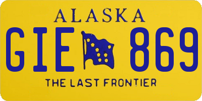 AK license plate GIE869
