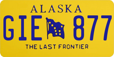 AK license plate GIE877