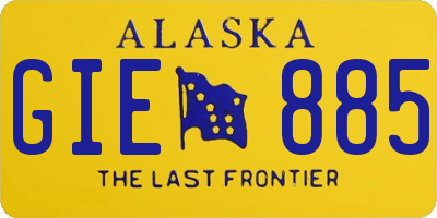 AK license plate GIE885
