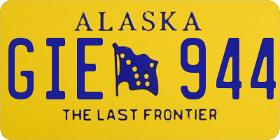 AK license plate GIE944