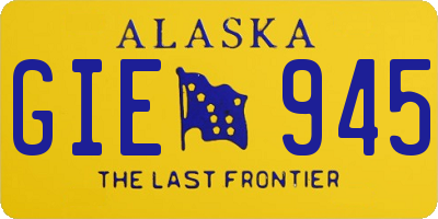 AK license plate GIE945