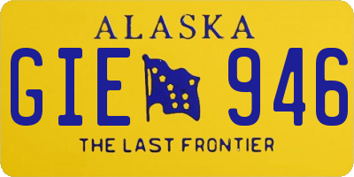 AK license plate GIE946
