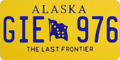 AK license plate GIE976