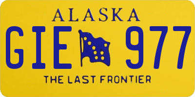 AK license plate GIE977