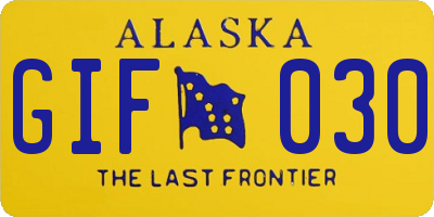AK license plate GIF030