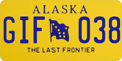 AK license plate GIF038